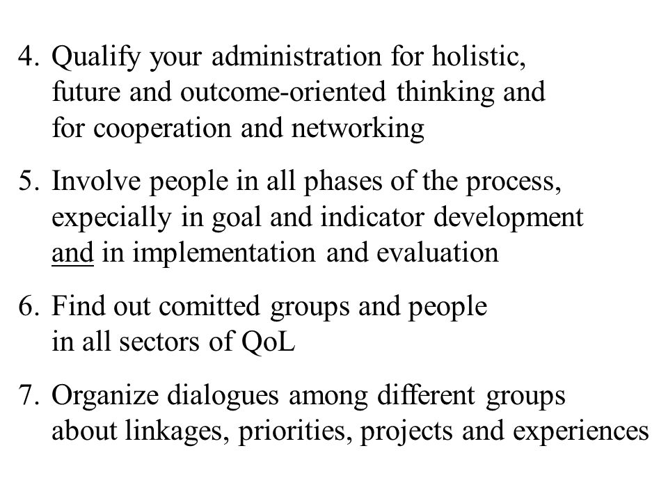 Qualify your administration for holistic, future and outcome-oriented thinking and for cooperation and networking