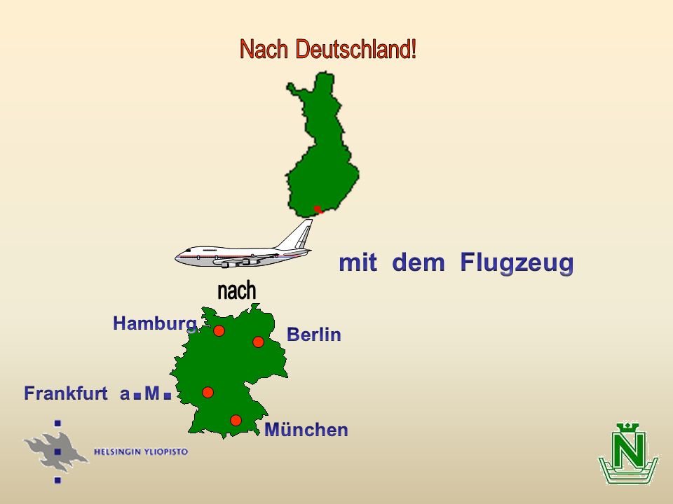 mit dem Flugzeug Hamburg Berlin Frankfurt a.M. München