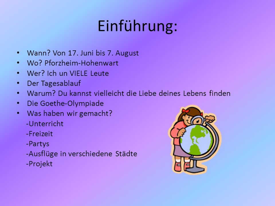 Einführung: Wann Von 17. Juni bis 7. August Wo Pforzheim-Hohenwart