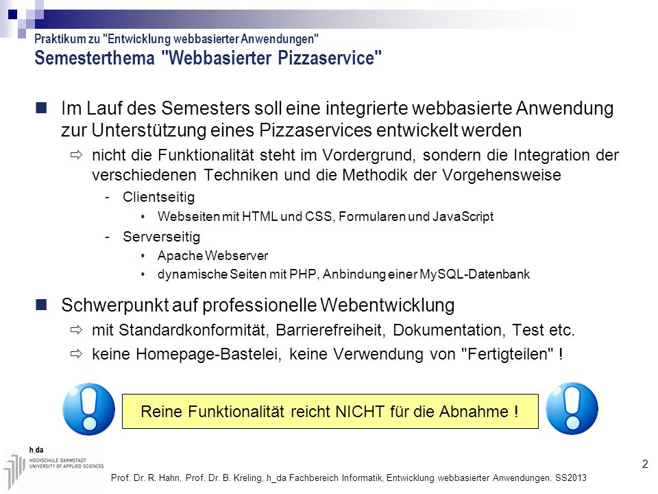 Semesterthema Webbasierter Pizzaservice