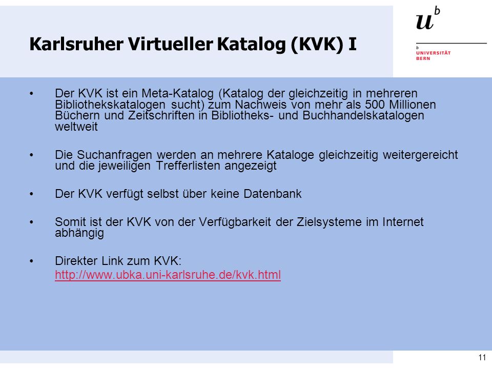 Karlsruher Virtueller Katalog (KVK) I