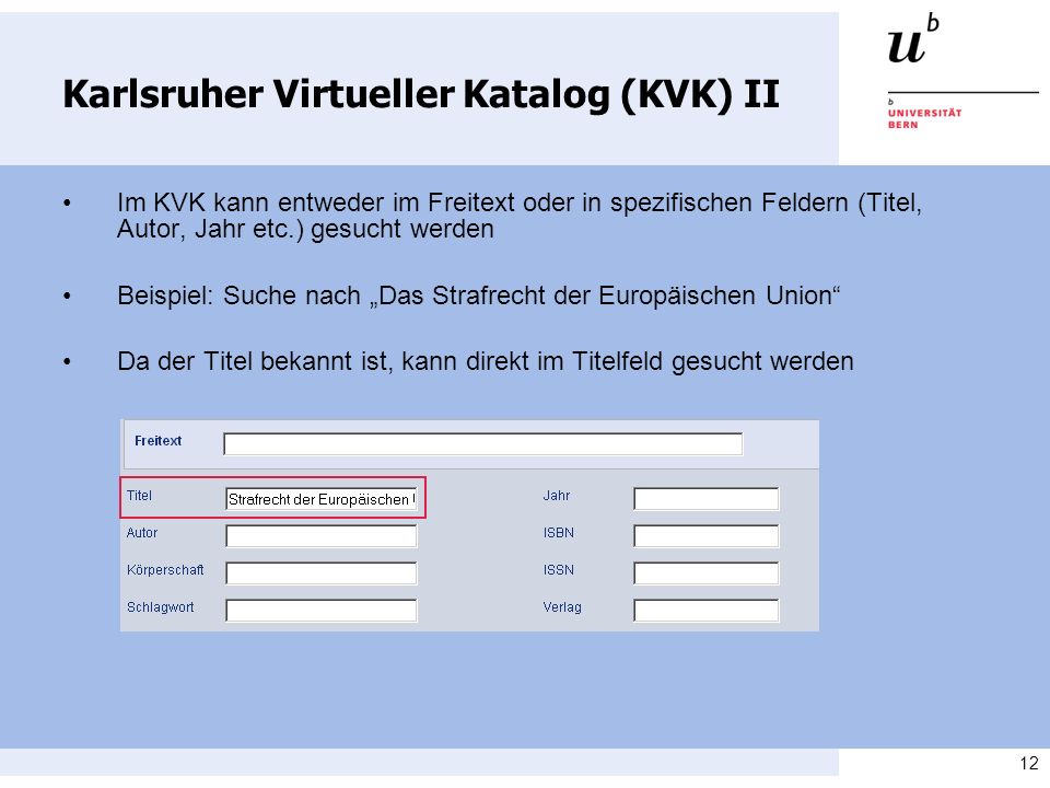 Karlsruher Virtueller Katalog (KVK) II