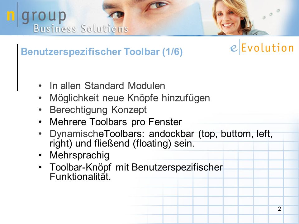 Benutzerspezifischer Toolbar (1/6)