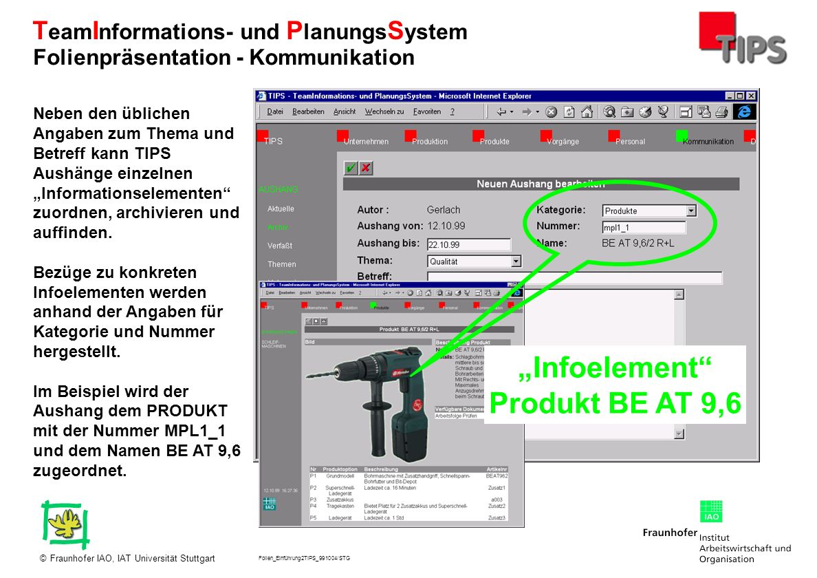 „Infoelement Produkt BE AT 9,6