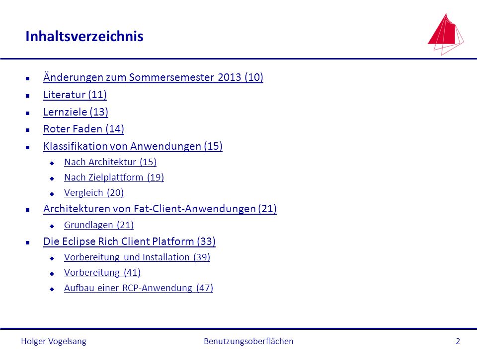 Benutzungsoberflächen