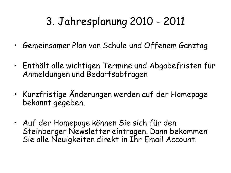 3. Jahresplanung Gemeinsamer Plan von Schule und Offenem Ganztag.