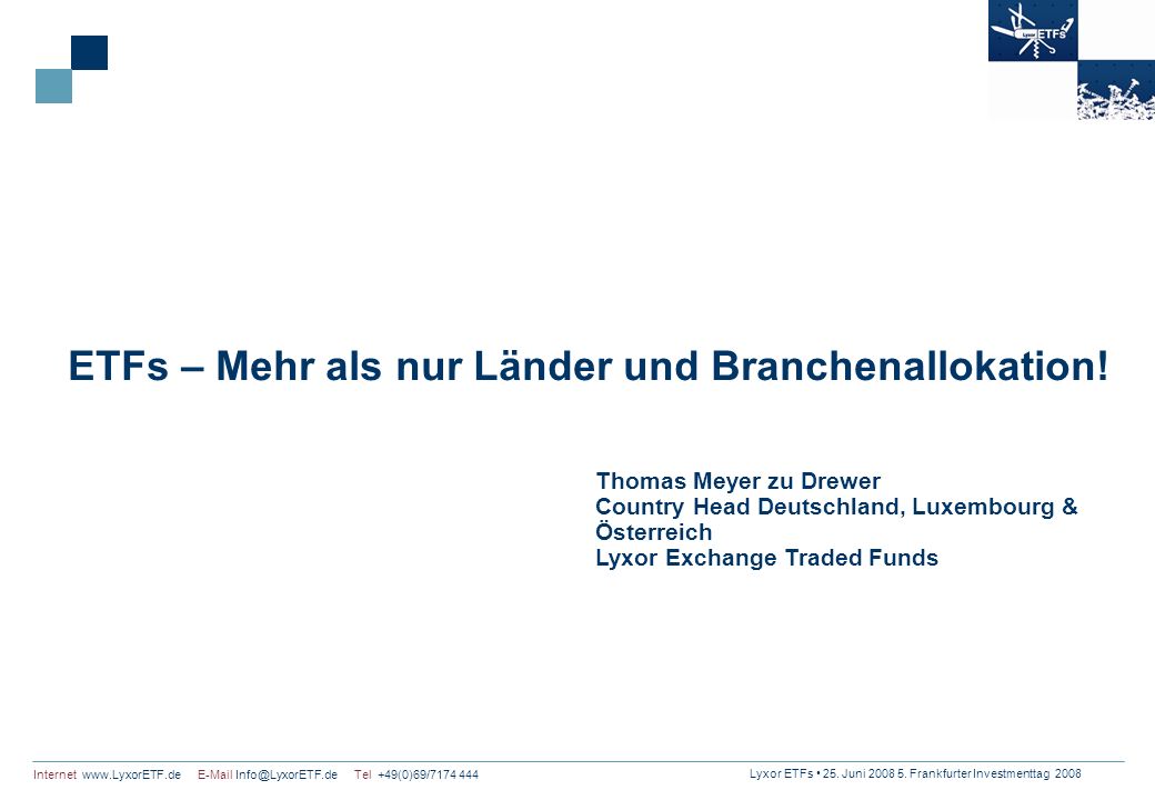 ETFs – Mehr als nur Länder und Branchenallokation!
