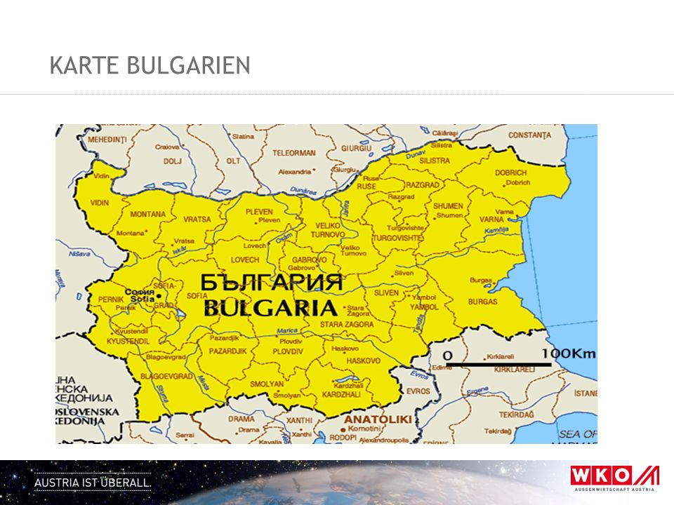 Karte Bulgarien