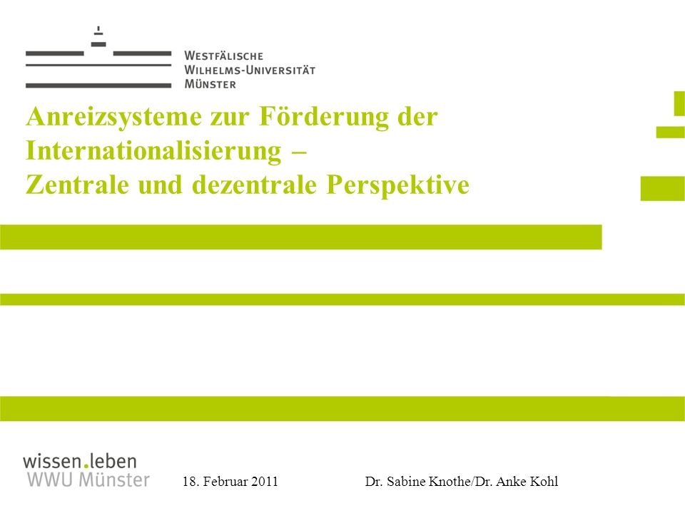 Anreizsysteme zur Förderung der Internationalisierung – Zentrale und dezentrale Perspektive