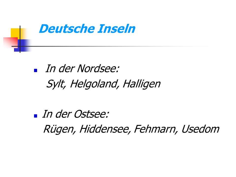 Deutsche Inseln In der Nordsee: Sylt, Helgoland, Halligen
