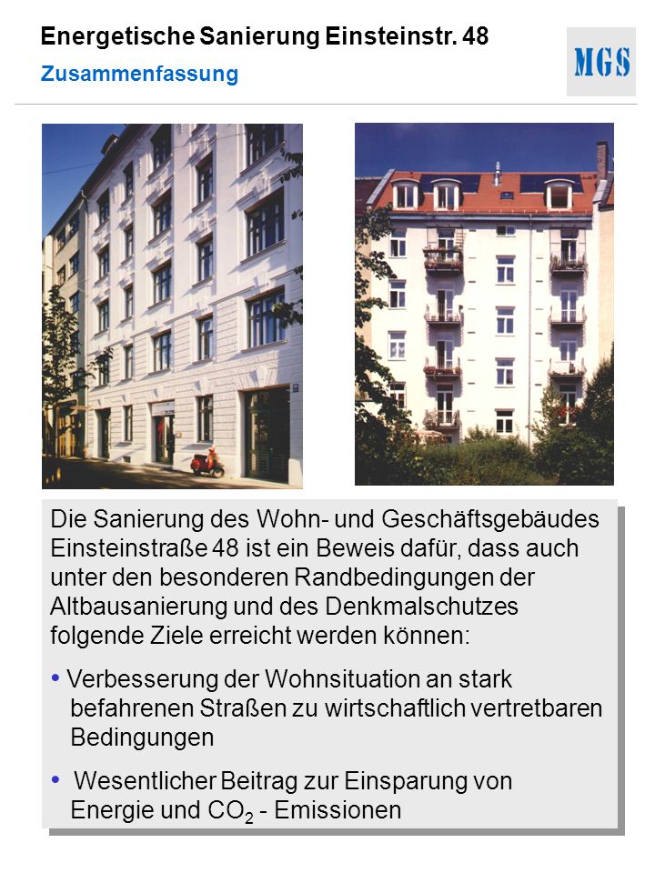 Wesentlicher Beitrag zur Einsparung von Energie und CO2 - Emissionen