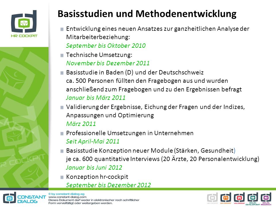 Basisstudien und Methodenentwicklung