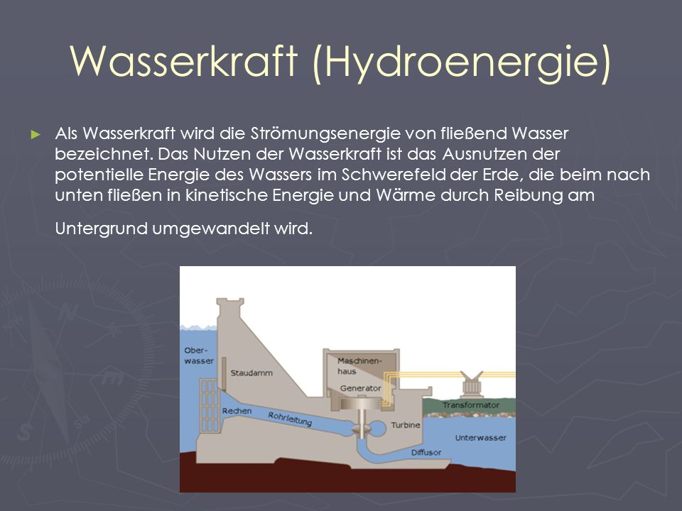 Wasserkraft (Hydroenergie)