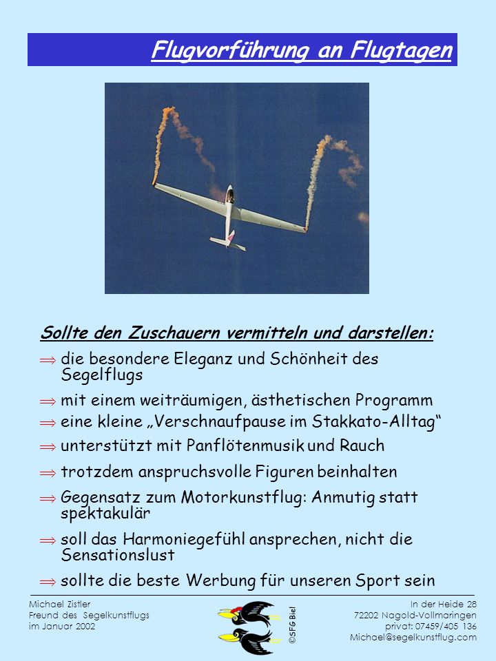 Flugvorführung an Flugtagen