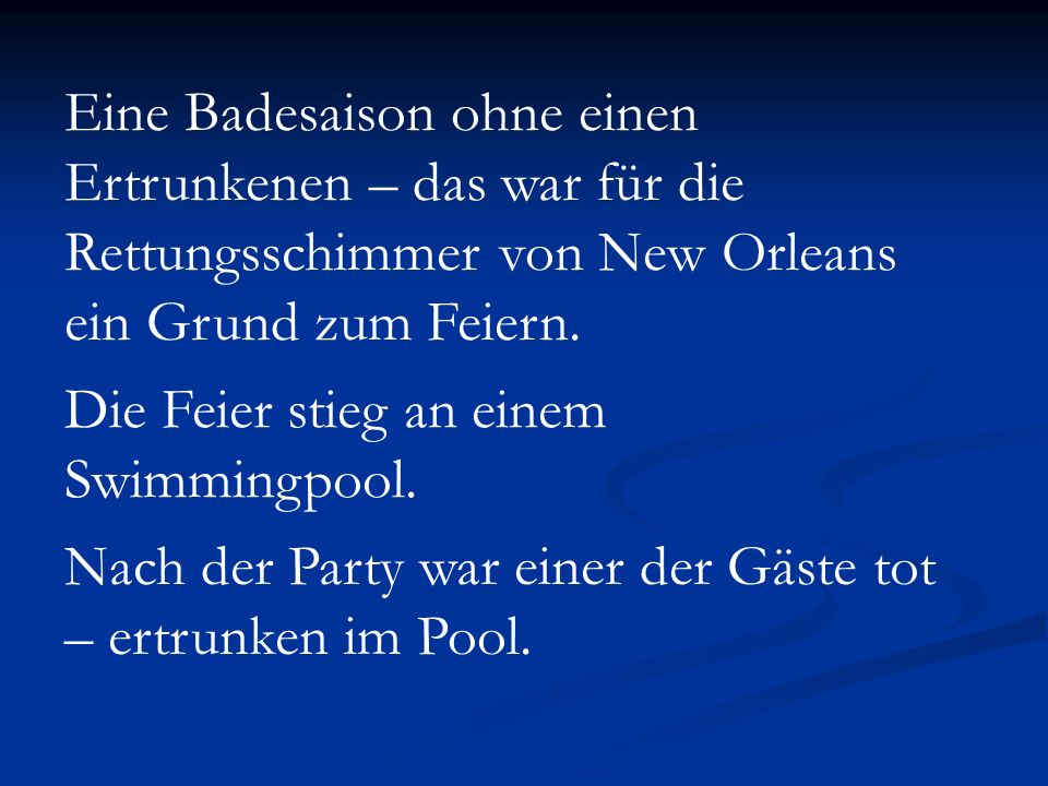 Eine Badesaison ohne einen Ertrunkenen – das war für die Rettungsschimmer von New Orleans ein Grund zum Feiern.