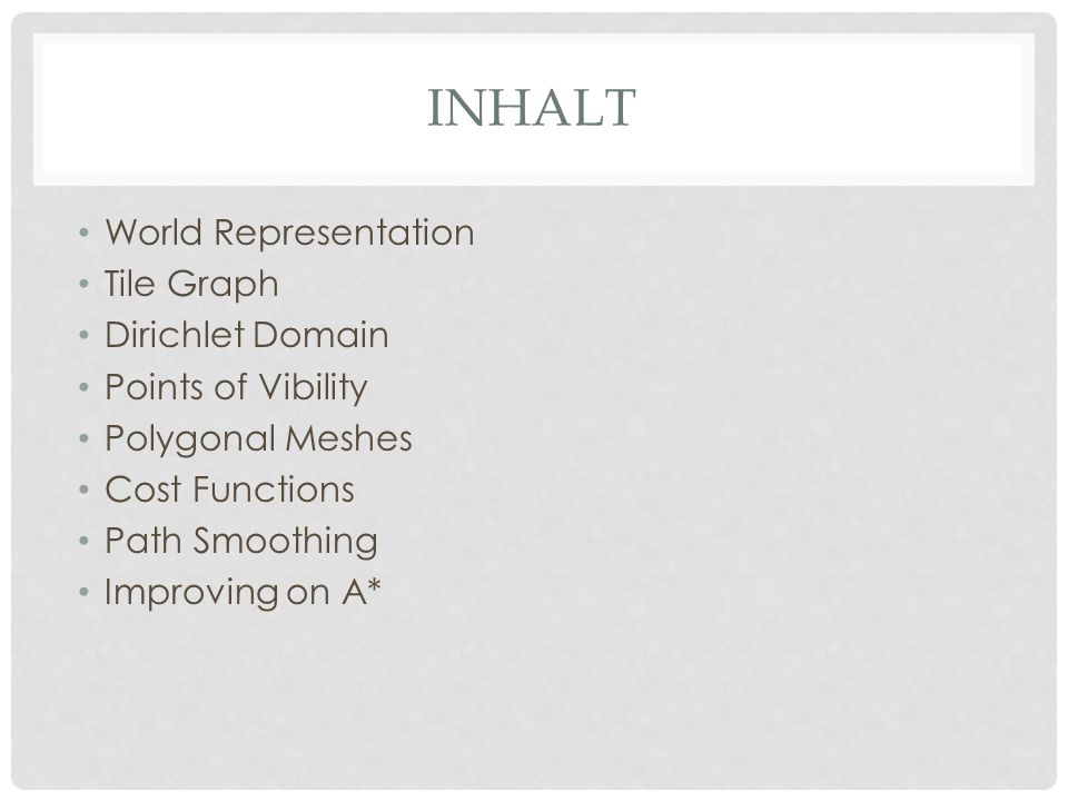 Inhalt World Representation Tile Graph Dirichlet Domain