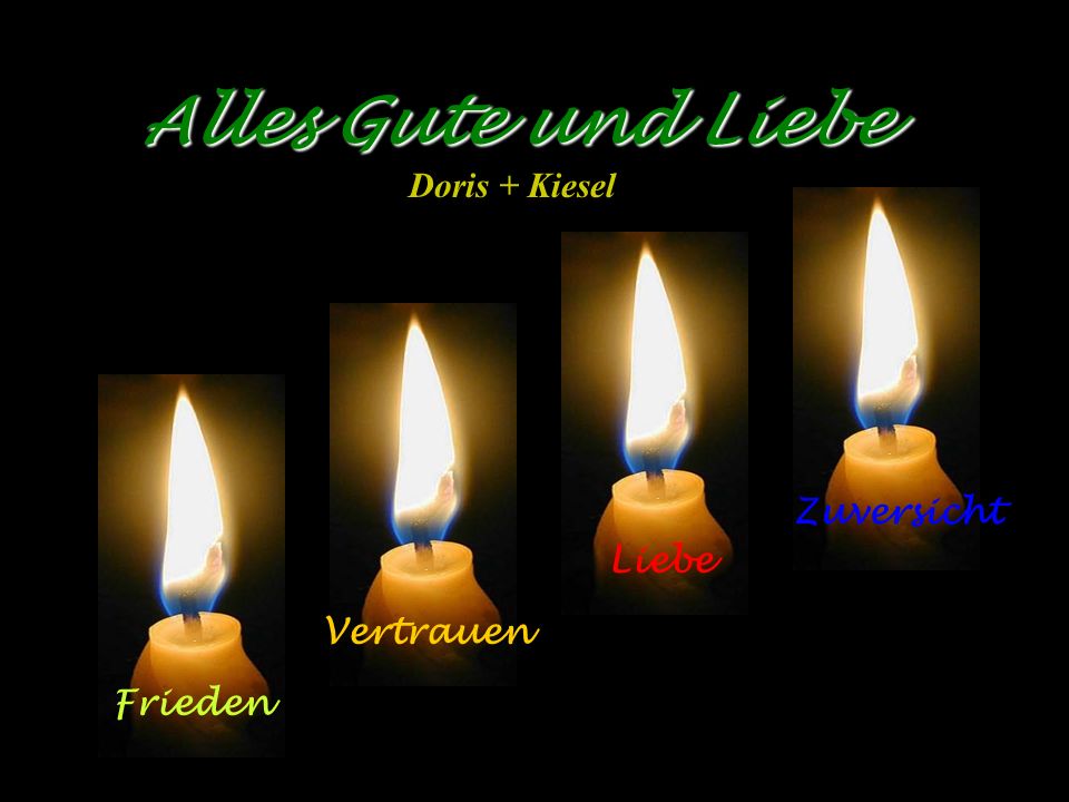 Alles Gute und Liebe Doris + Kiesel Zuversicht Liebe Vertrauen Frieden