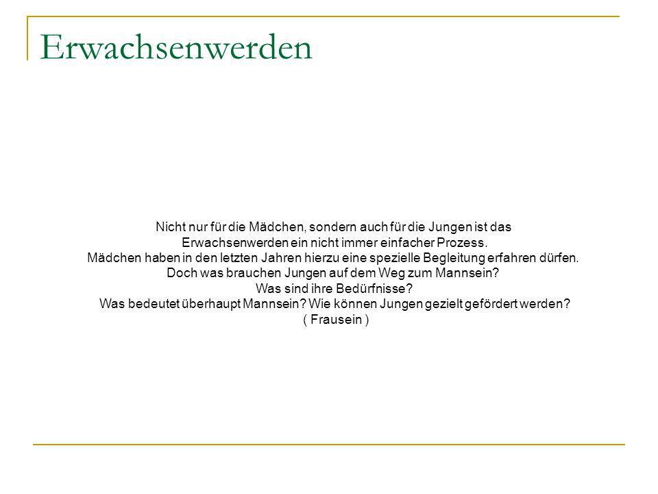 Erwachsenwerden Nicht nur für die Mädchen, sondern auch für die Jungen ist das. Erwachsenwerden ein nicht immer einfacher Prozess.