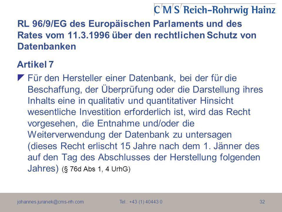RL 96/9/EG des Europäischen Parlaments und des Rates vom 11. 3
