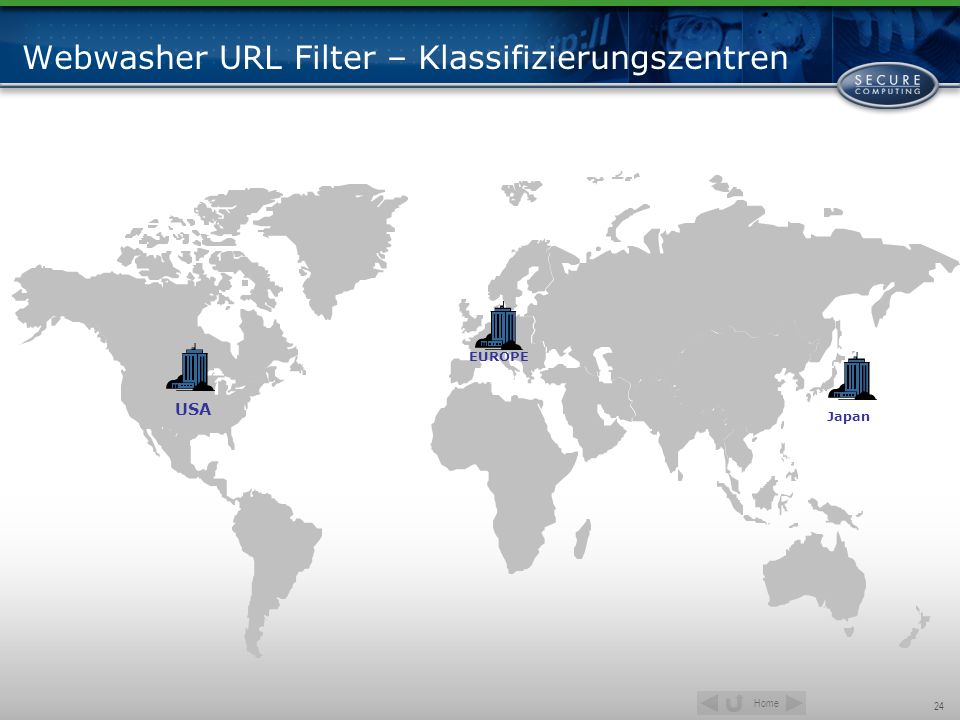 Webwasher URL Filter – Klassifizierungszentren
