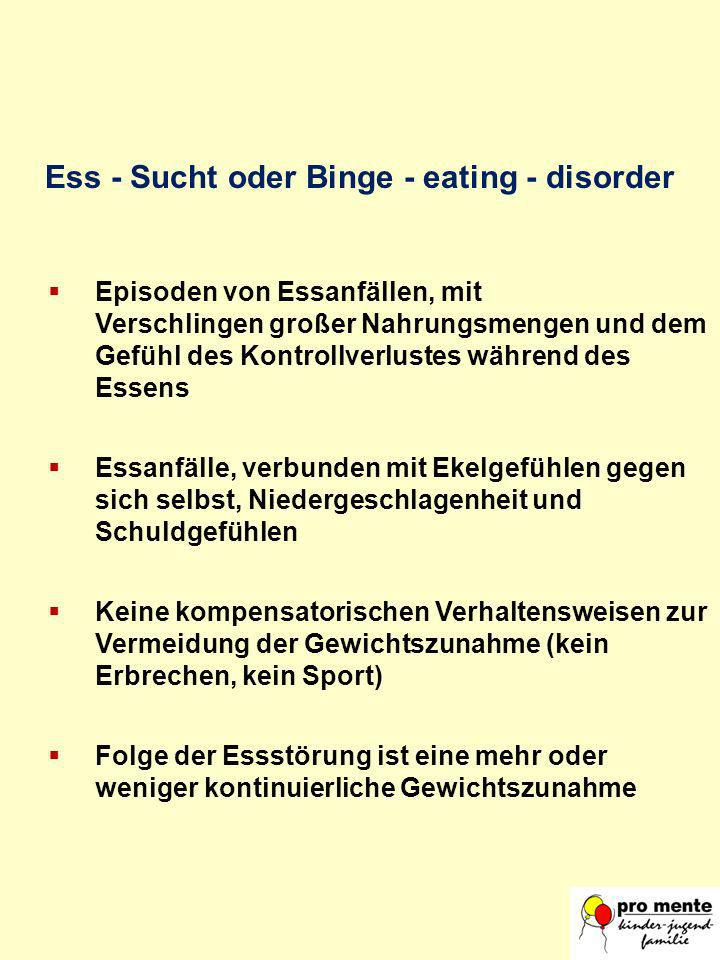 Ess - Sucht oder Binge - eating - disorder