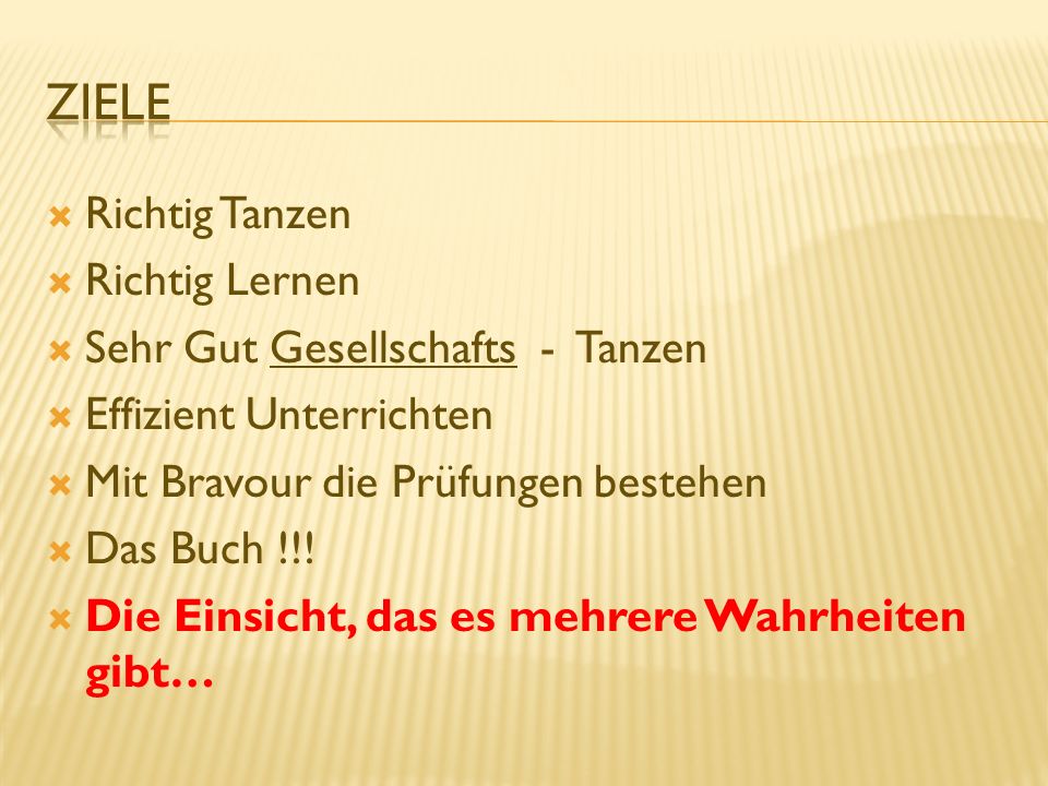 Ziele Richtig Tanzen Richtig Lernen Sehr Gut Gesellschafts - Tanzen