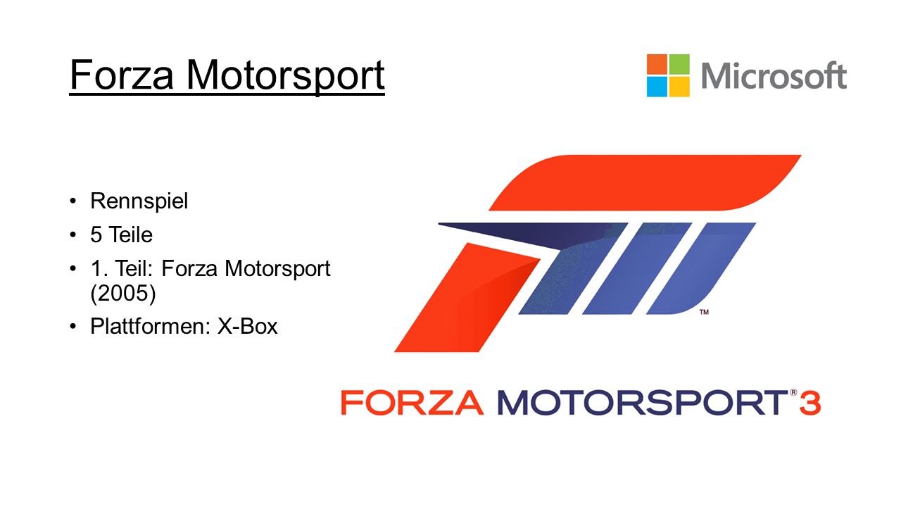 Forza Motorsport Rennspiel 5 Teile 1. Teil: Forza Motorsport (2005)