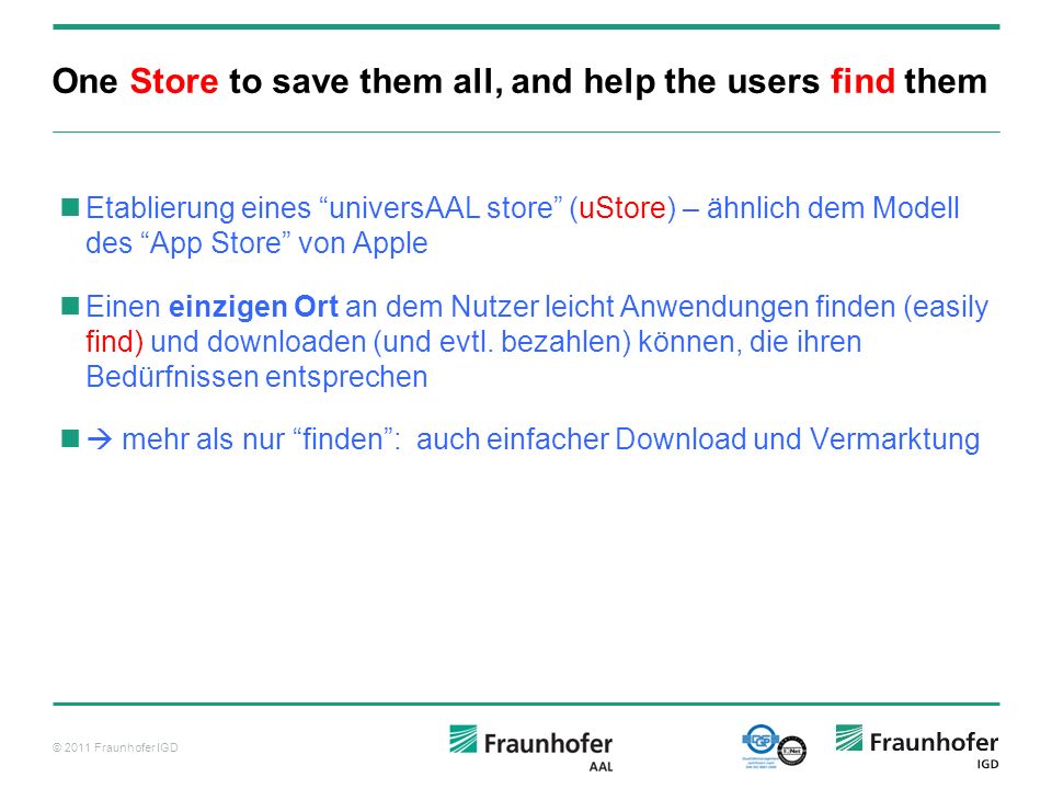 One Store to save them all, and help the users find them