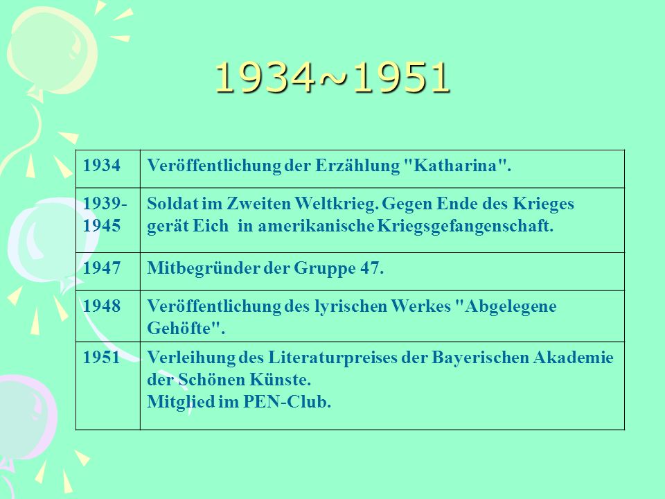 1934~ Veröffentlichung der Erzählung Katharina