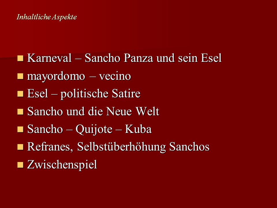 Karneval – Sancho Panza und sein Esel mayordomo – vecino