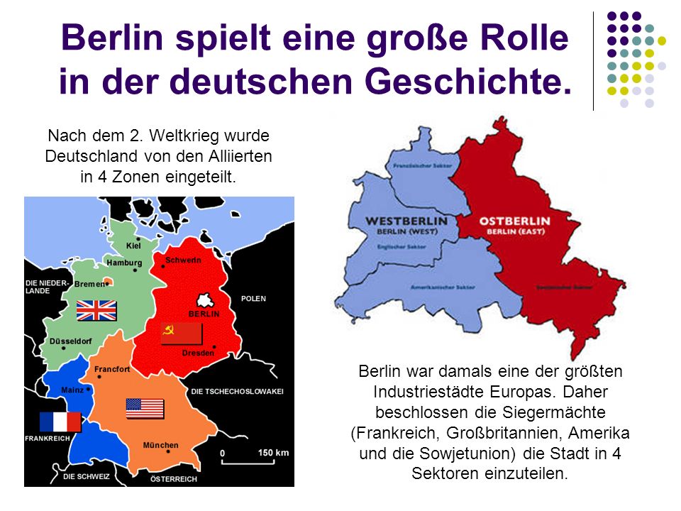Berlin spielt eine große Rolle in der deutschen Geschichte.