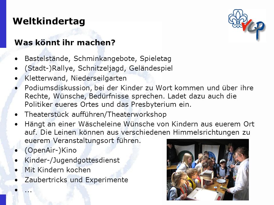 Weltkindertag Was könnt ihr machen