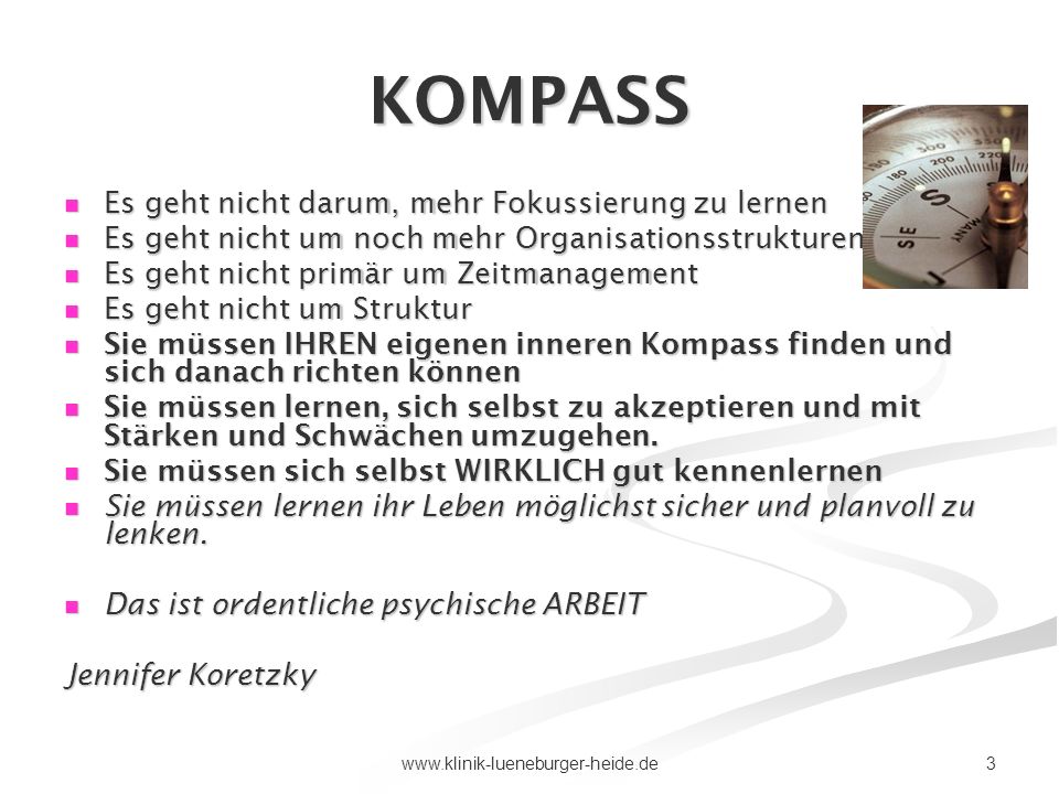 KOMPASS Es geht nicht darum, mehr Fokussierung zu lernen