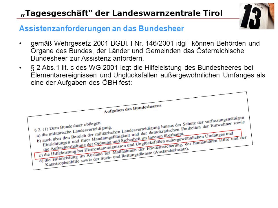 „Tagesgeschäft der Landeswarnzentrale Tirol
