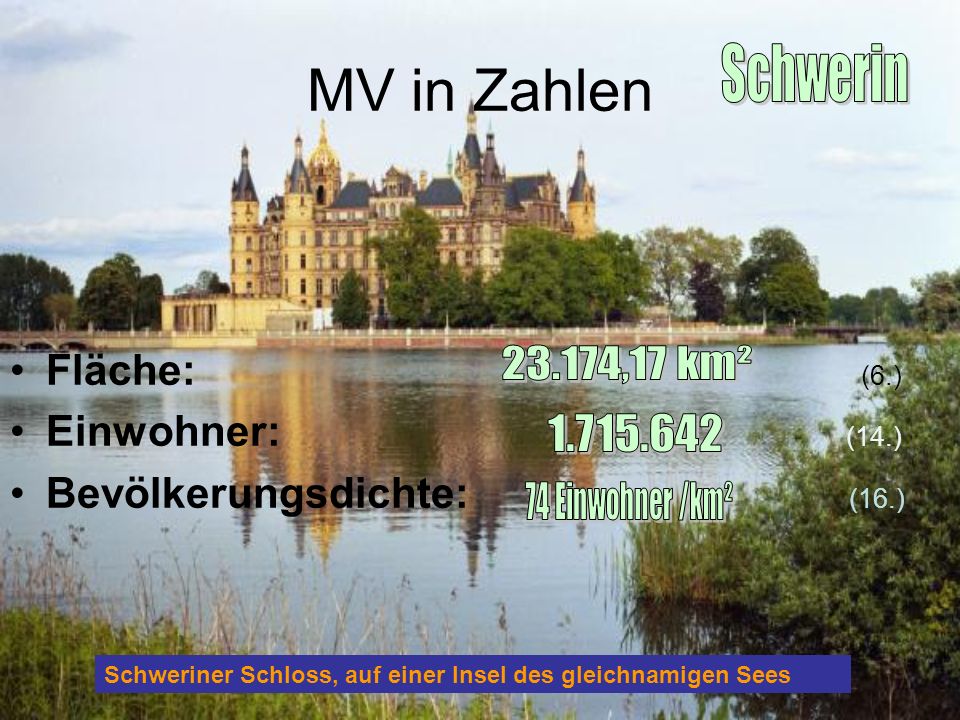MV in Zahlen Schwerin Fläche: (6.) Einwohner: (14.)