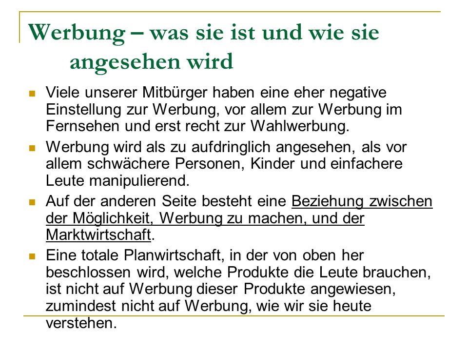 Werbung – was sie ist und wie sie angesehen wird