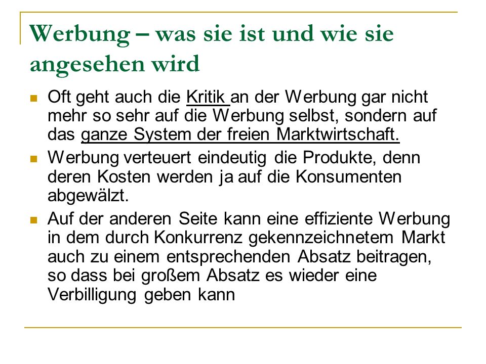 Werbung – was sie ist und wie sie angesehen wird