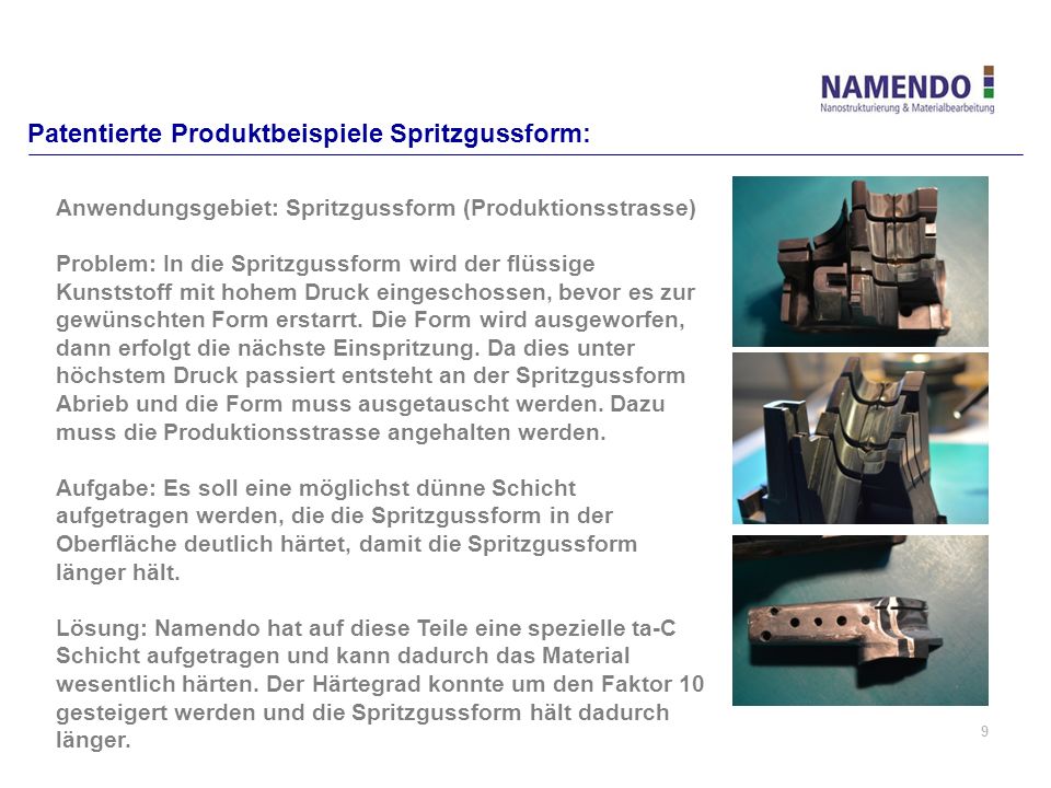 Patentierte Produktbeispiele Spritzgussform: