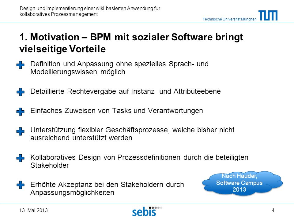 1. Motivation – BPM mit sozialer Software bringt vielseitige Vorteile