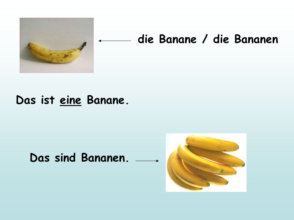 die Banane / die Bananen
