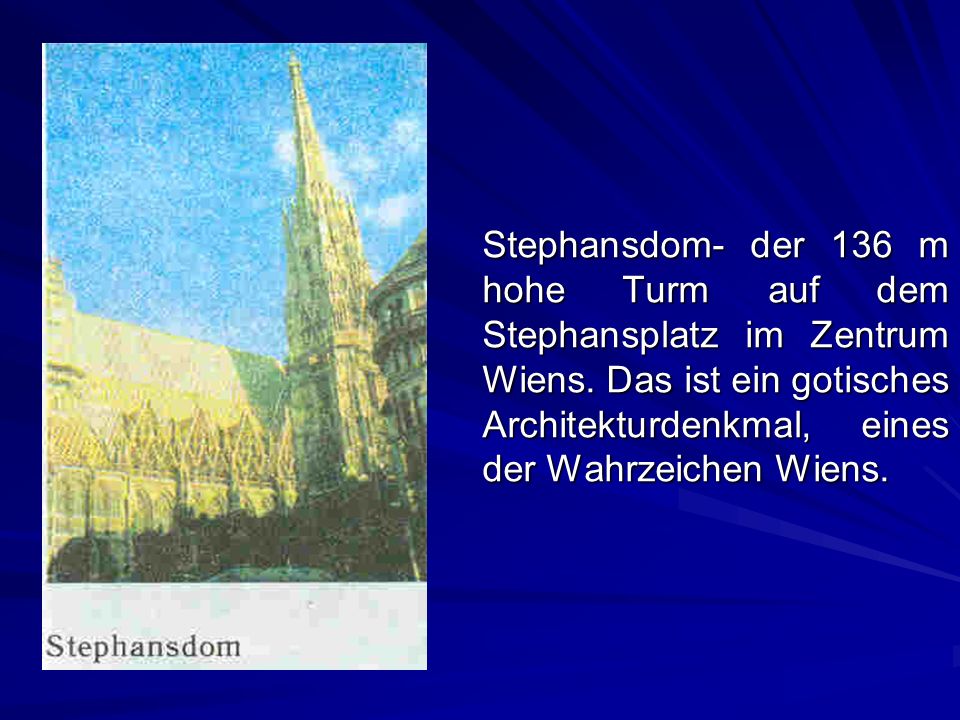 Stephansdom- der 136 m hohe Turm auf dem Stephansplatz im Zentrum Wiens.