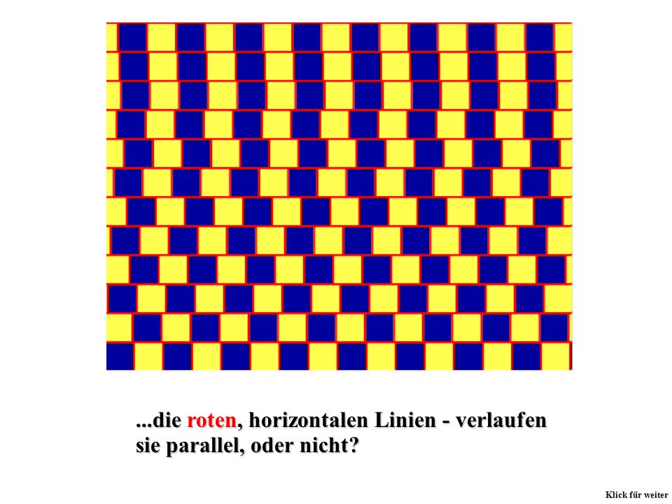 ...die roten, horizontalen Linien - verlaufen sie parallel, oder nicht
