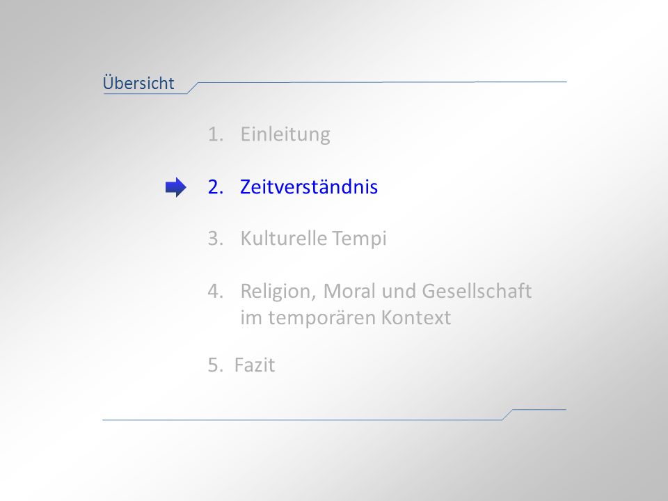4. Religion, Moral und Gesellschaft im temporären Kontext