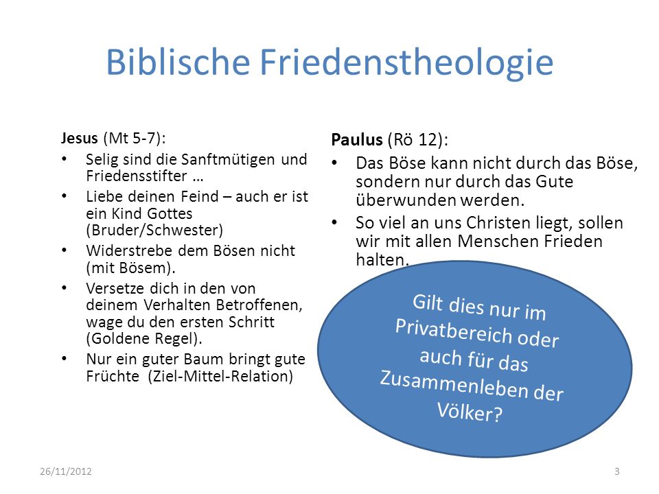 Biblische Friedenstheologie