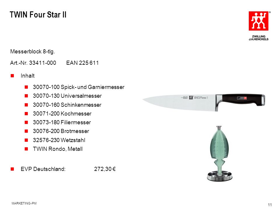 TWIN Four Star II Messerblock 8-tlg. Art.-Nr EAN
