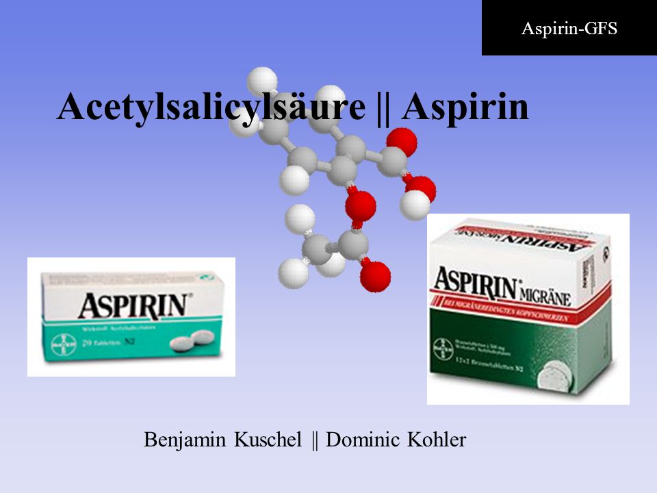 Acetylsalicylsäure || Aspirin