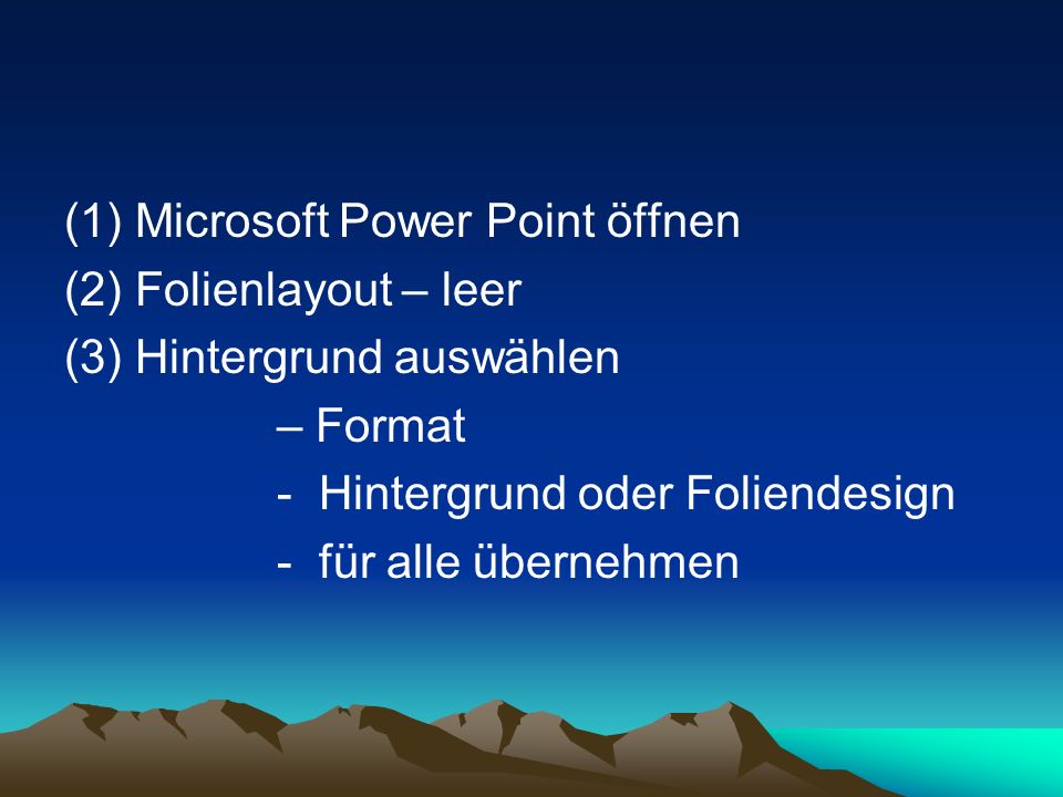 Microsoft Power Point öffnen