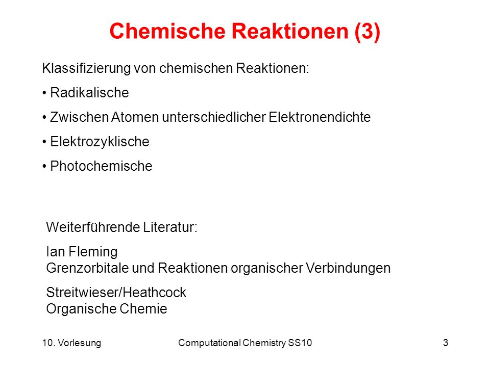 Chemische Reaktionen (3)