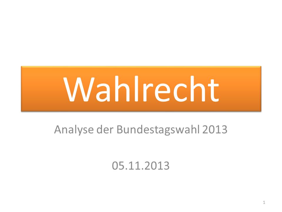 Analyse der Bundestagswahl
