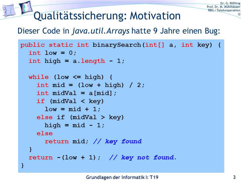 Qualitätssicherung: Motivation